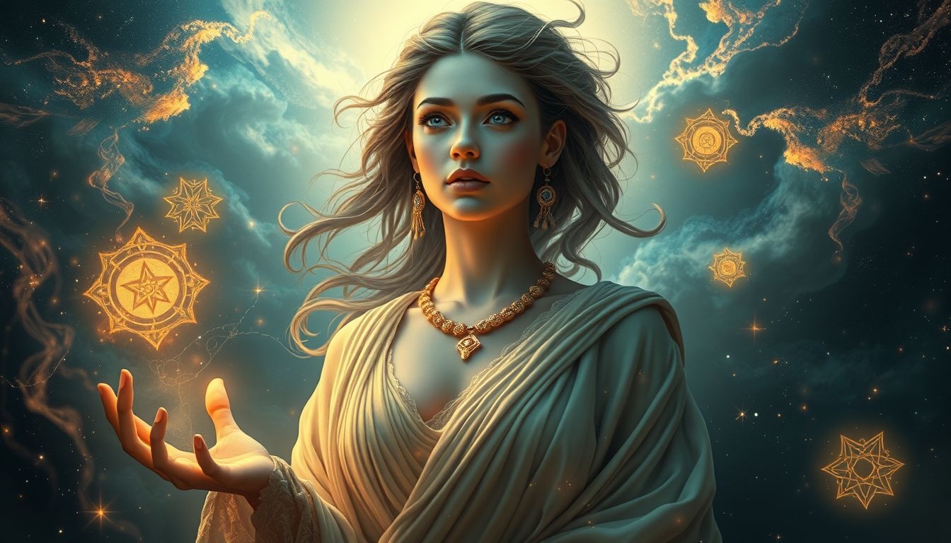 Een oude koopvrouw symboliseert wijsheid en verborgen kansen in dromen.