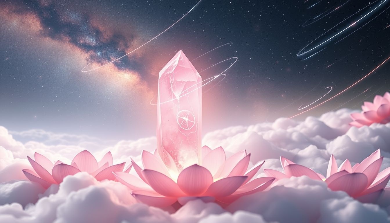 Rozenkwarts symboliseert liefde en ondersteunt diepe spirituele groei in dromen.