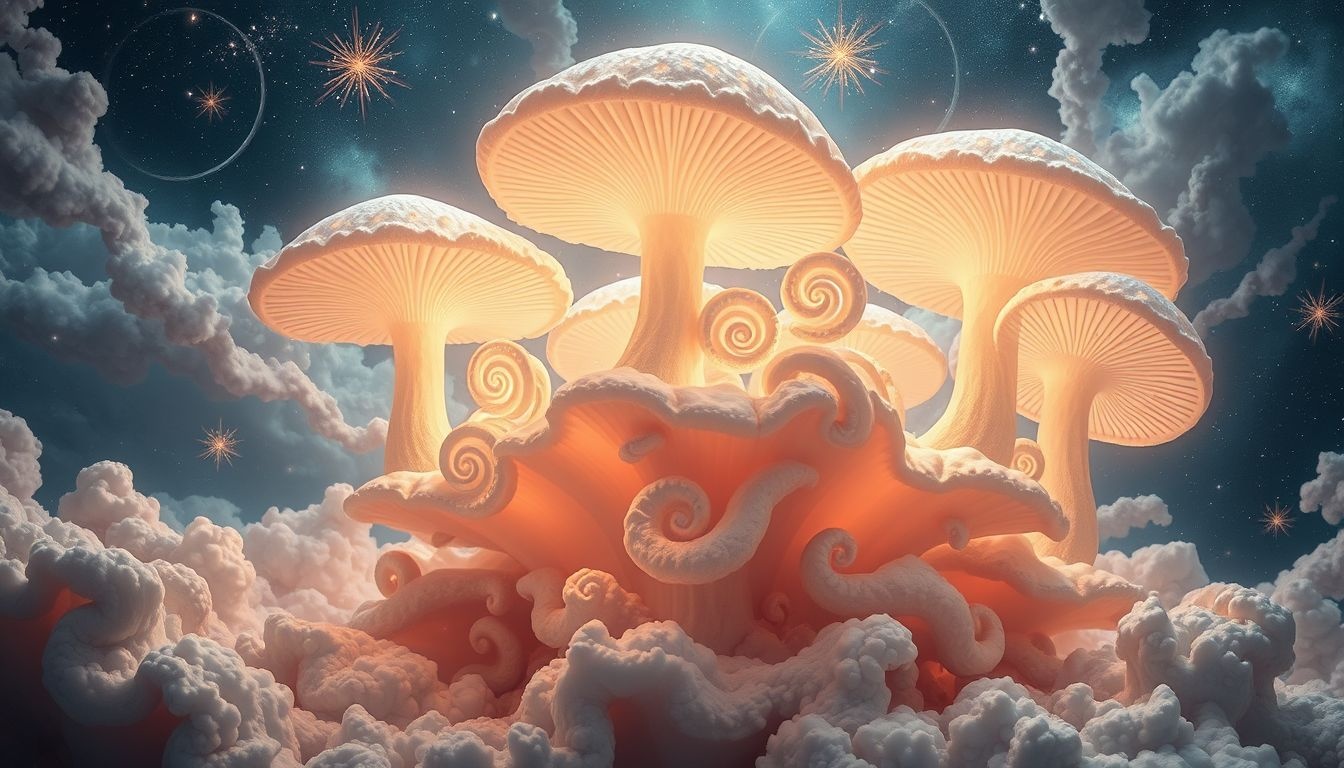 Paddenstoelen in dromen symboliseren transformatie tussen leven en dood.