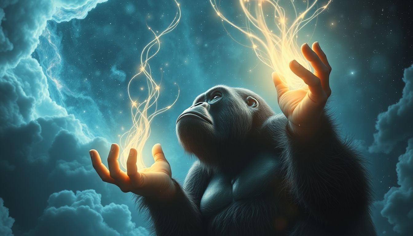 Een losgelaten gorilla symboliseert ongecontroleerde emoties en kracht.