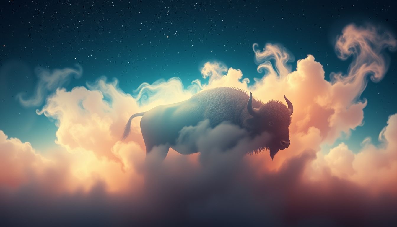 Een dode buffel symboliseert het einde van krachtige energie.