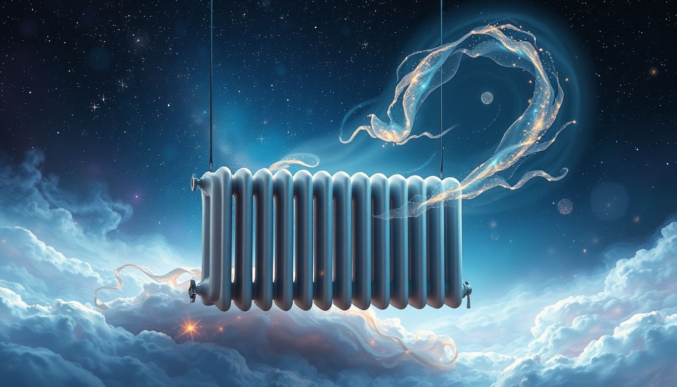 Het schilderen van een radiator symboliseert emotionele vernieuwing en balans.