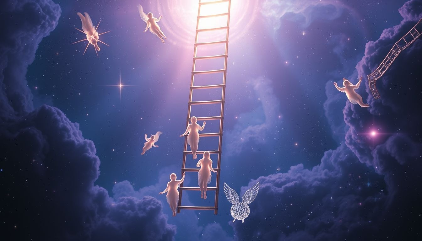 Dromen over aan een ladder hangen symboliseert persoonlijke groei en uitdagingen.