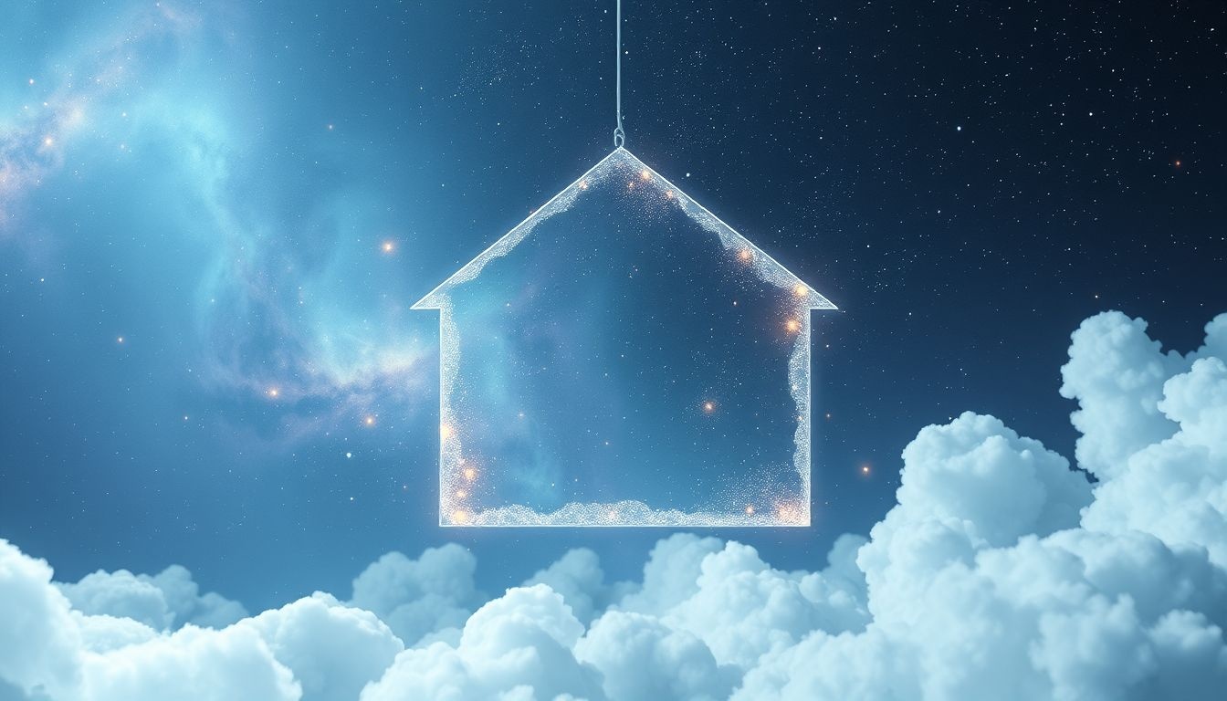 Een leeg huis symboliseert innerlijke leegte en zoekende behoeften.