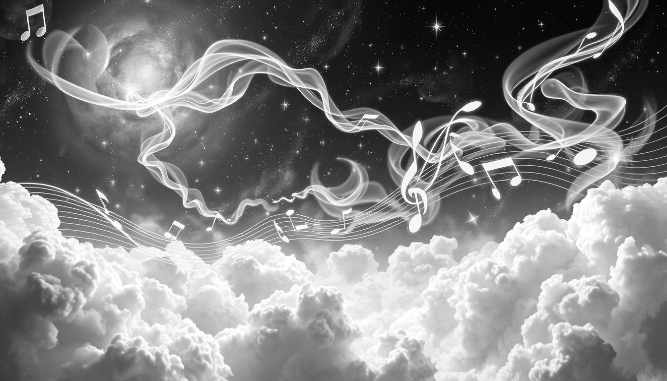Een zwart-wit vioolconcert droom symboliseert gemengde emoties en herinneringen.