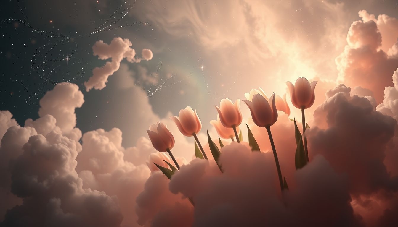 Een boeket tulpen in dromen symboliseert liefde en geluk.
