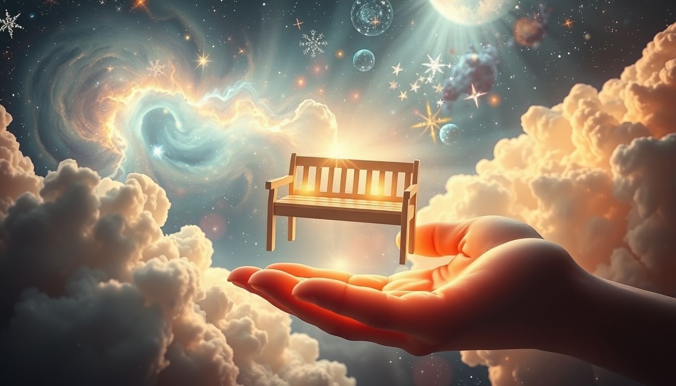 Een kniebankje cadeau symboliseert steun en spirituele toewijding.
