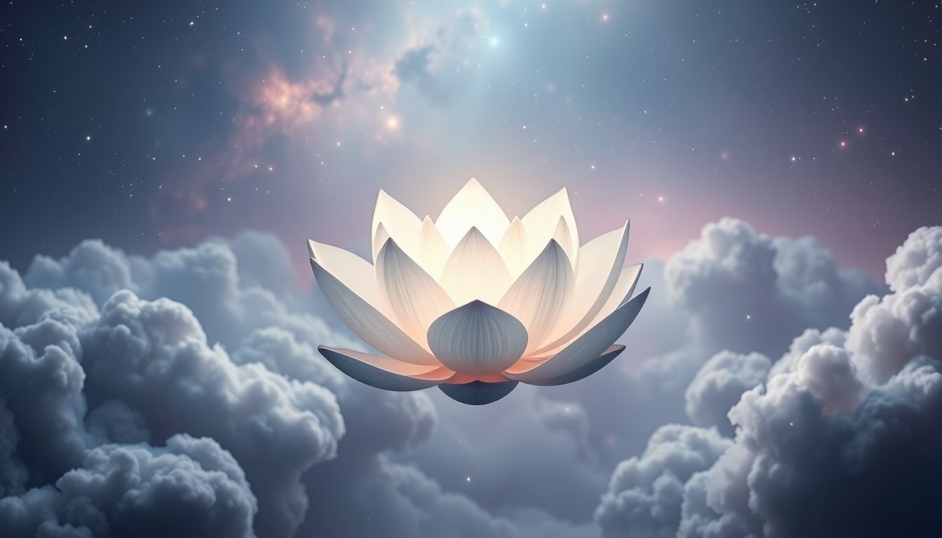 Een witte lotusbloem symboliseert zuiverheid en spirituele verlichting in dromen.