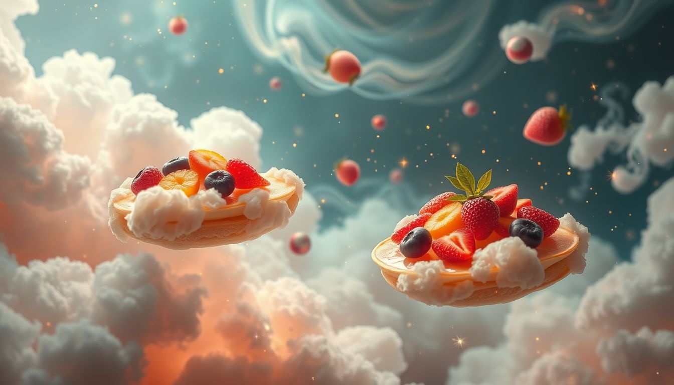 Dromen over pannenkoeken met fruit symboliseren zoete succesmomenten.